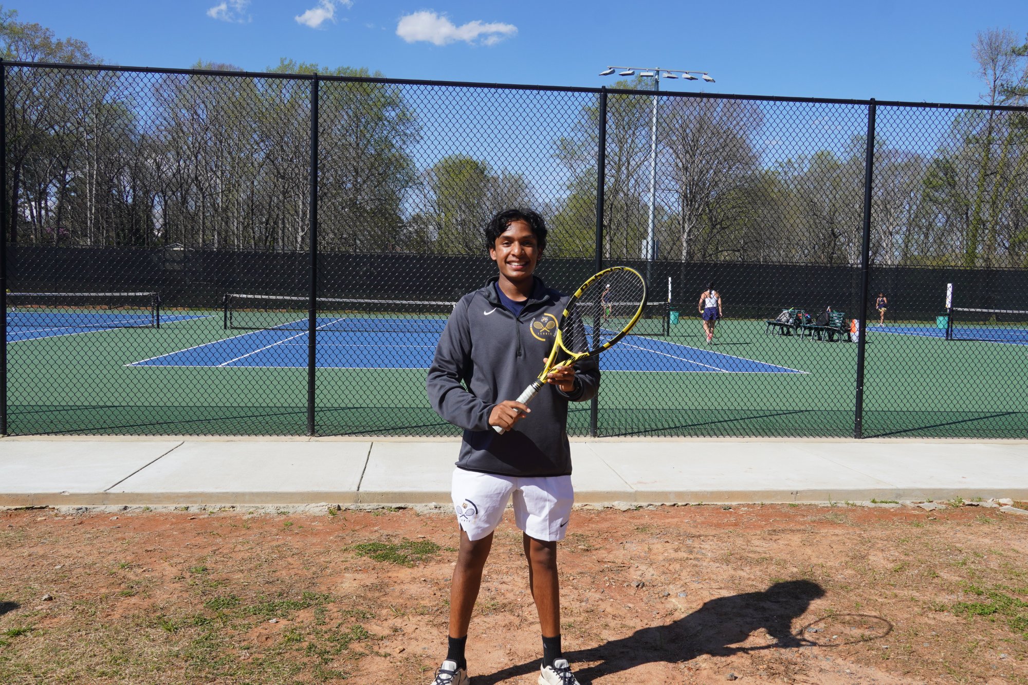 Zayne Nair at the tennis courts